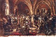 Jan Matejko The First Sejm in leczyca. Recording of laws. A.D. 1182. Spain oil painting artist